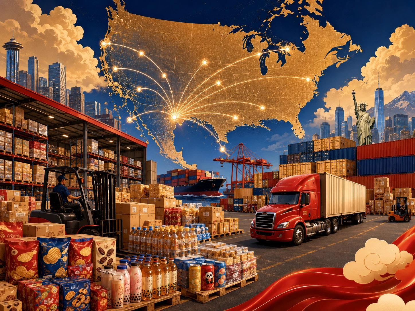 Distribution reach illustration across North America